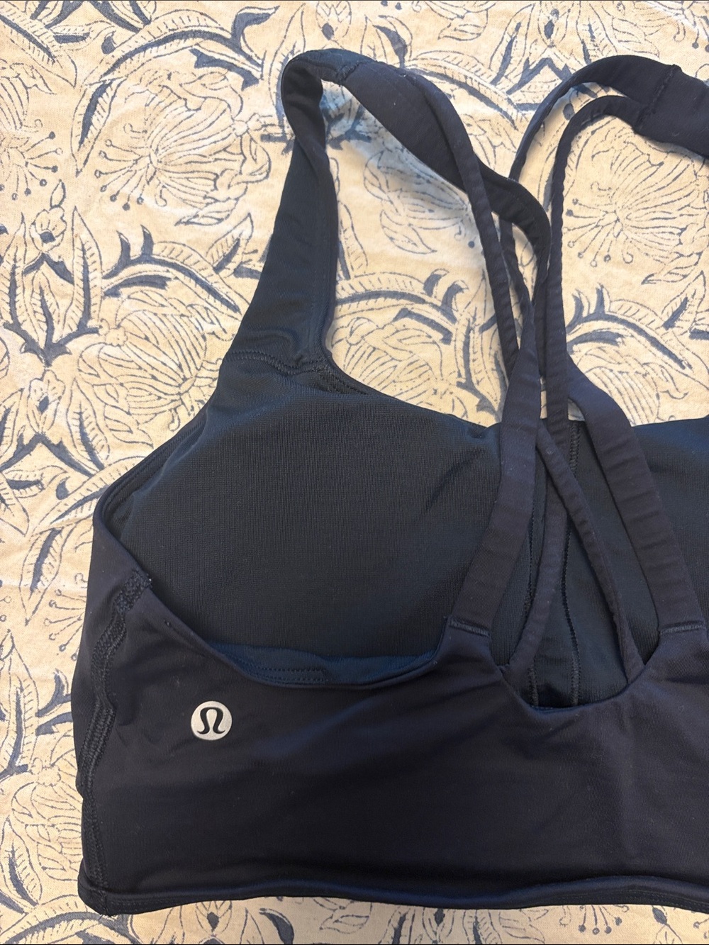 lululemon athletica Black Strappy Sports Bra with Removable Cups